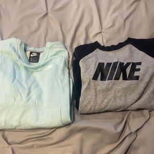 gently worn two Nike sweatshirts good quality both size medium